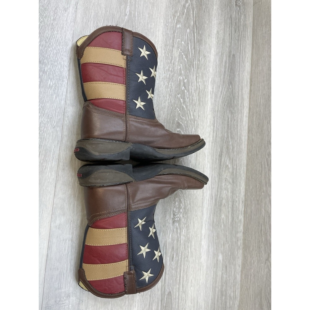 Durango BT245 Kid's Patriotic Western Flag Cowboy Boots Brown 5 USA Flag Pull On - Picture 5 of 13